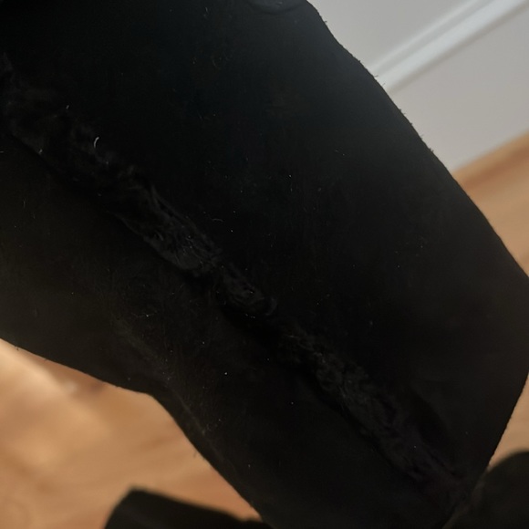 Live + ECH Black Suede fur Shearling Wool Boots size 36 like new - Picture 15 of 16